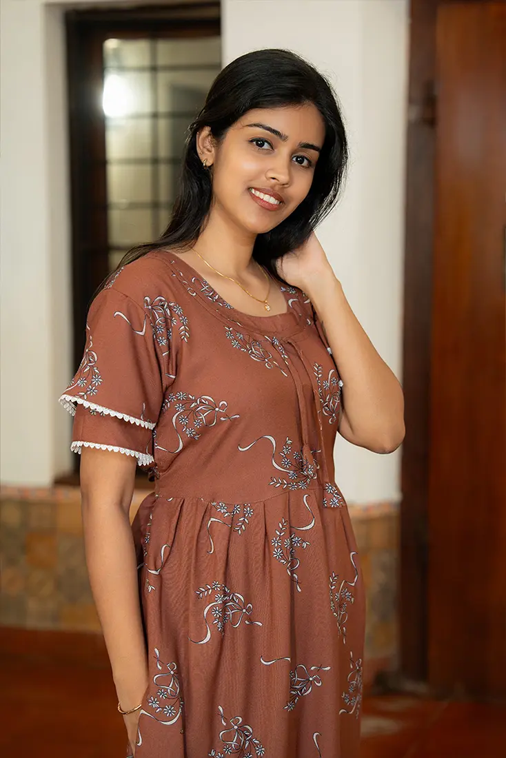                                                              NB Printed Teracotta Alpine Maxi                                                         