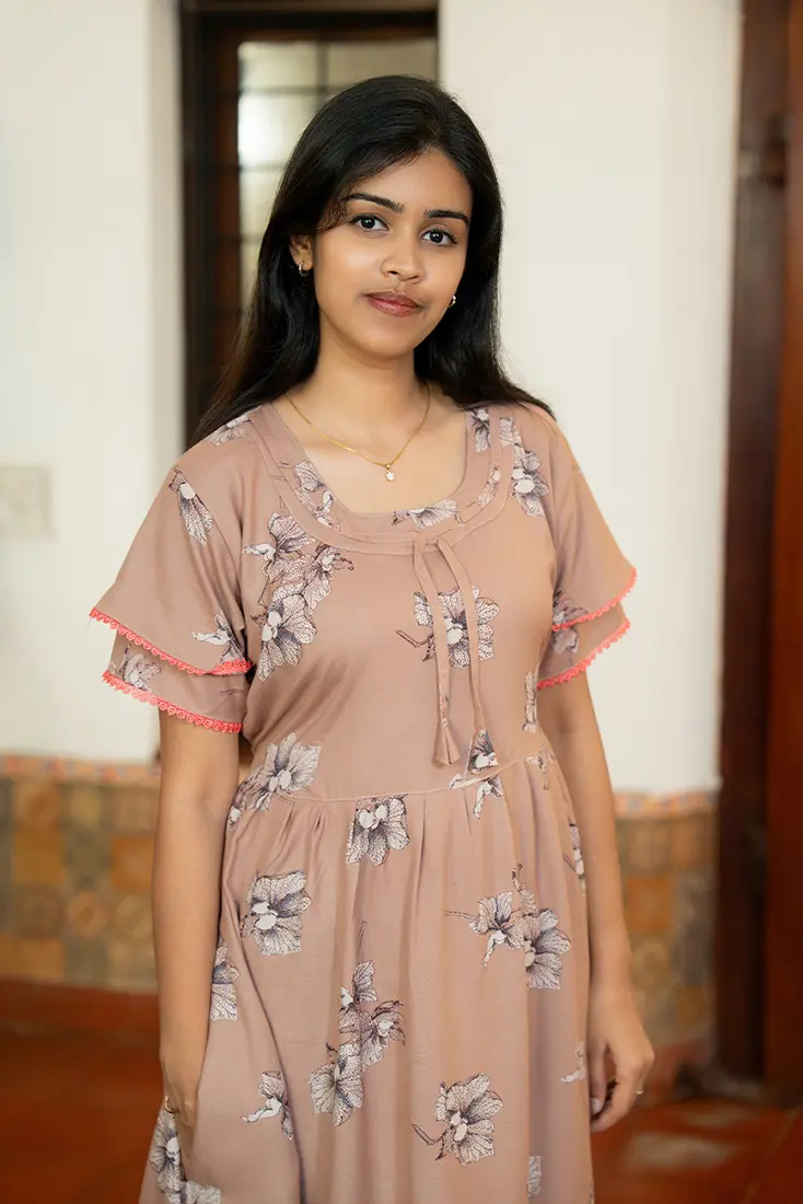 NB Printed Beige Alpine Maxi