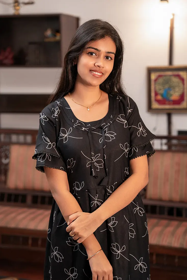 NB Printed Black Alpine Maxi