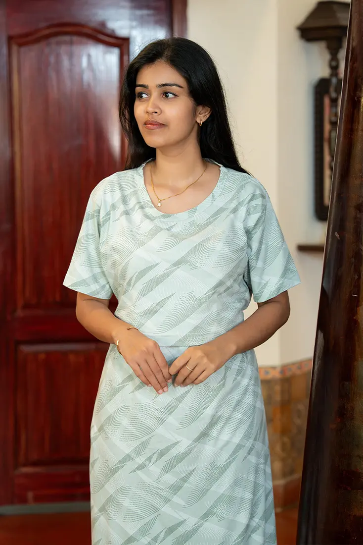 NB Printed Mint Maternity Maxi