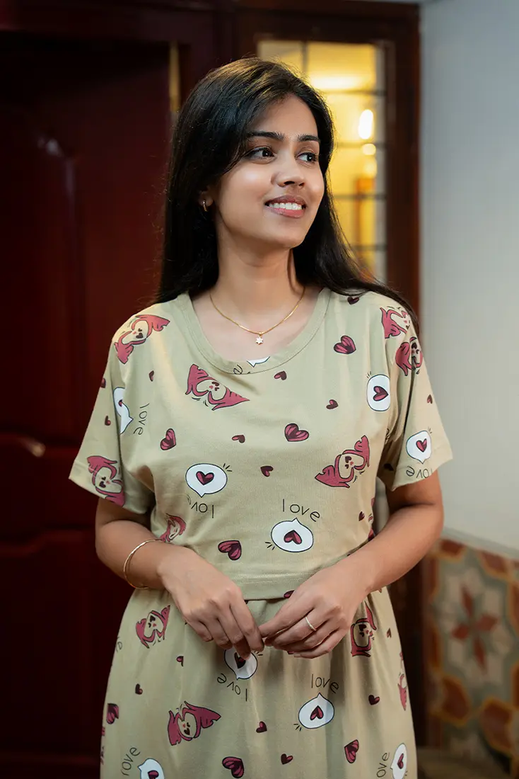 NB Printed Nude Maternity Maxi