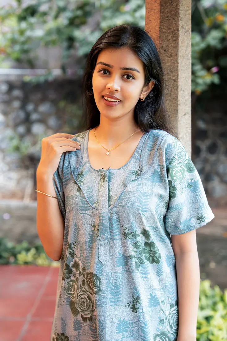                                                              NB Printed Mint Green Apline Nighty                                                         