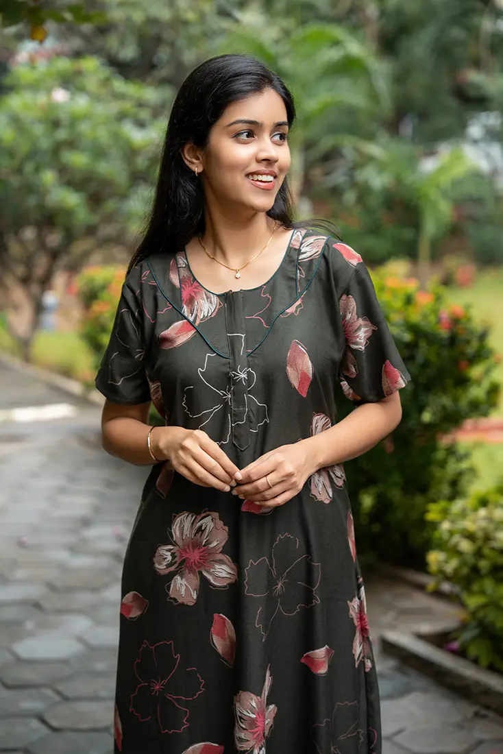                                                              NB Printed Forest Olive Alpine Nighty                                                         