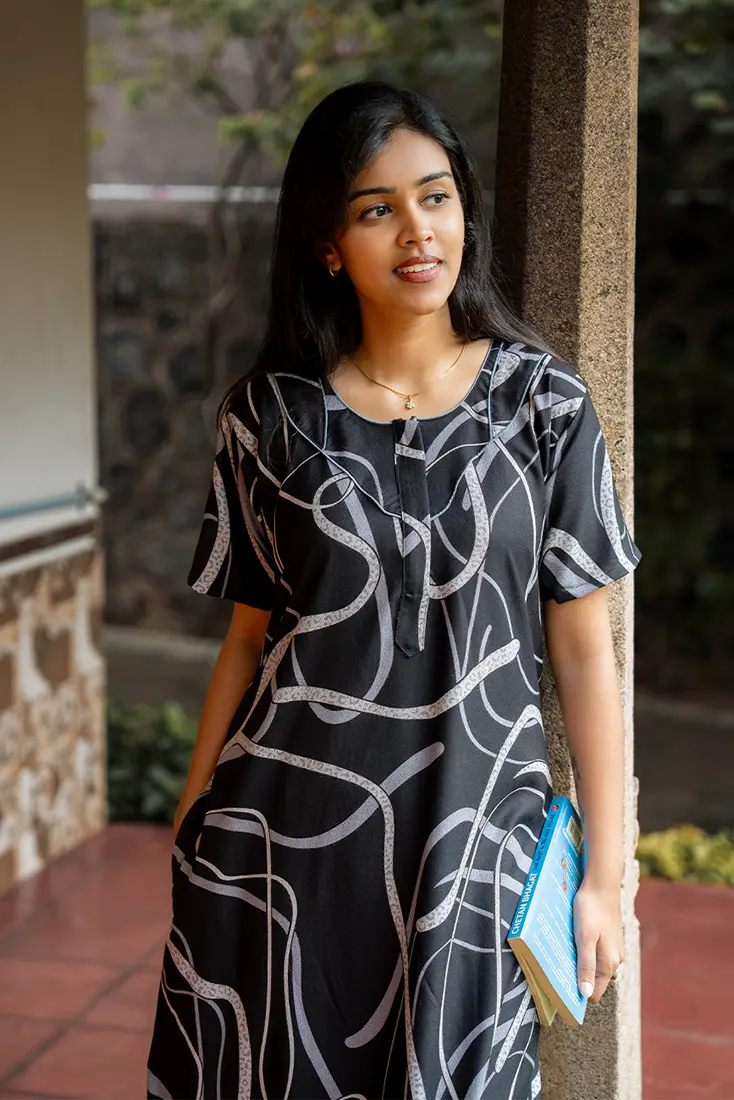 NB Printed Black Grey Alpine Nighty