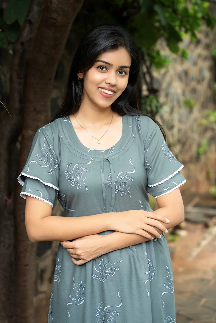                                                              NB Printed Grey Alpine Maxi                                                         