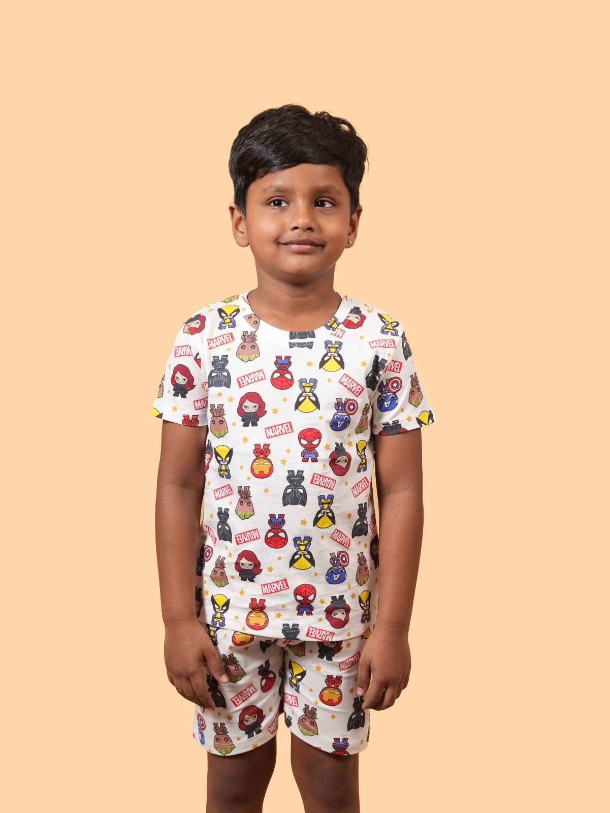 Marvel Heroes Print Co-ord Set | 100% Cotton Single Jersey | 6M–6Y
