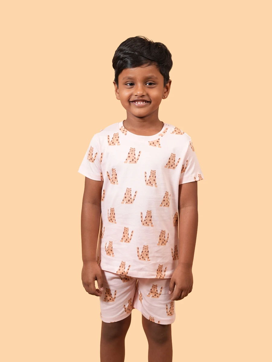 Leopard Print Co-ord Set | 100% Cotton Single Jersey | 6M–6Y