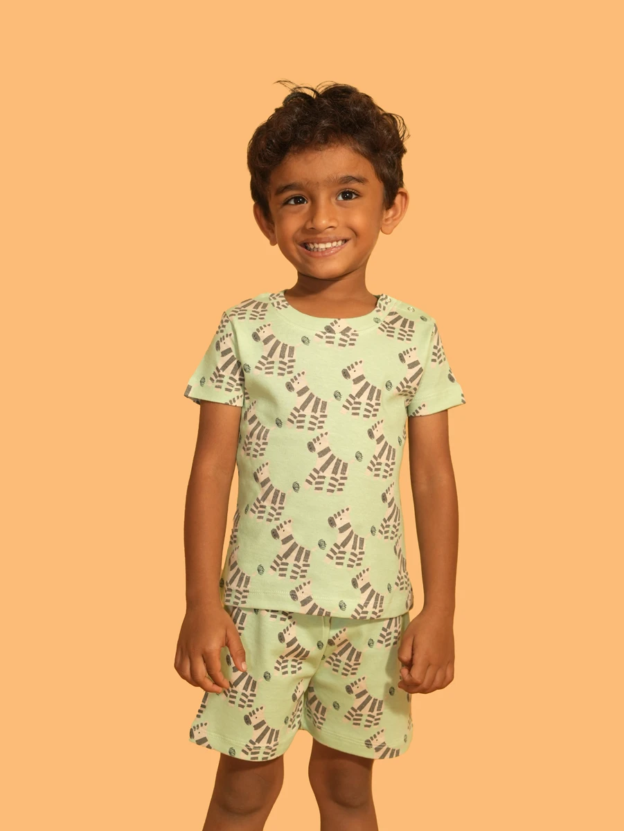 Zebra Print Co-ord Set – Half Sleeves