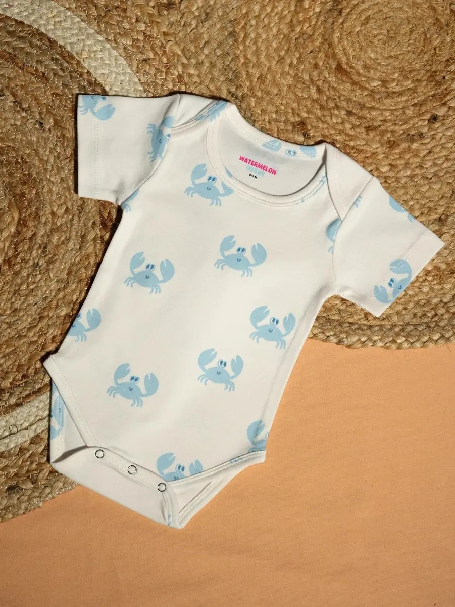 Crab Print Baby Romper