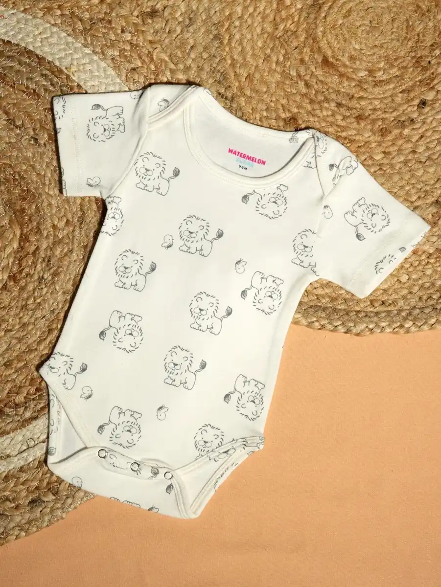 Lion Print Baby Romper