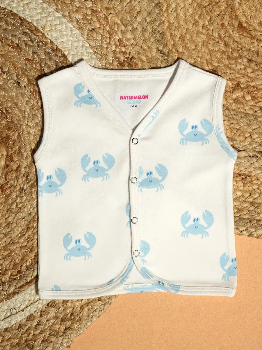 Blue Crab Printed Baby Jabla