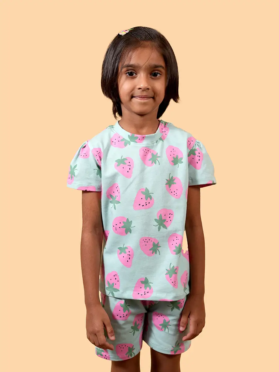 Mint Berry Co-ord Set – 100% Cotton Single Jersey