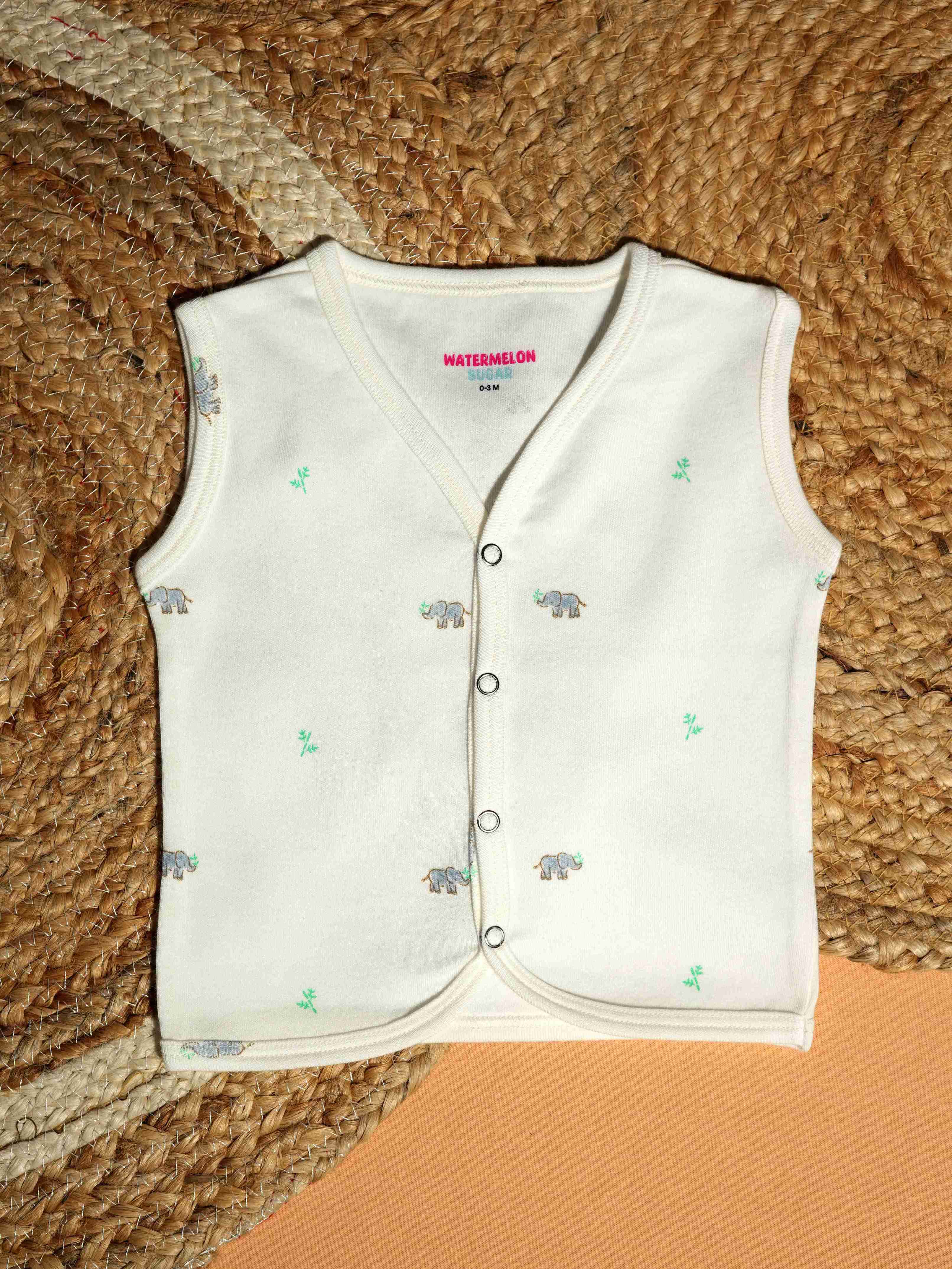 Elephant Cubs Printed Baby Jabla