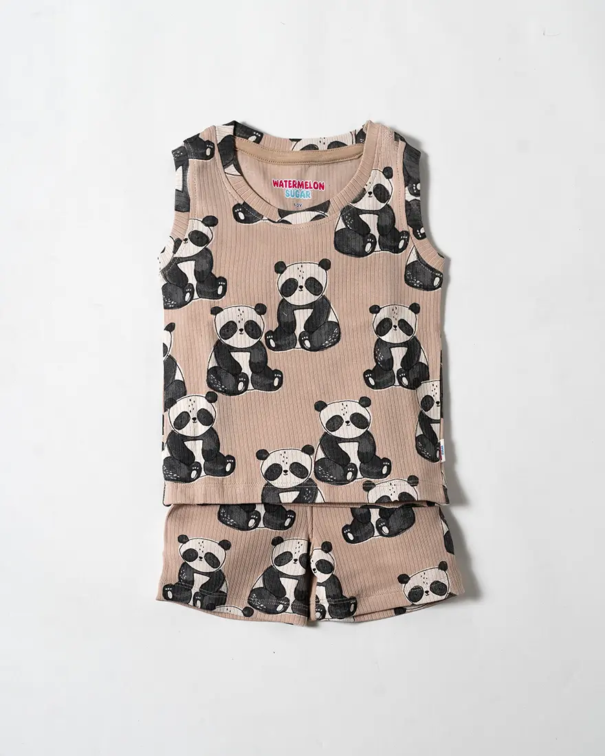 Panda Playtime Sleeveless Co-Ord Set