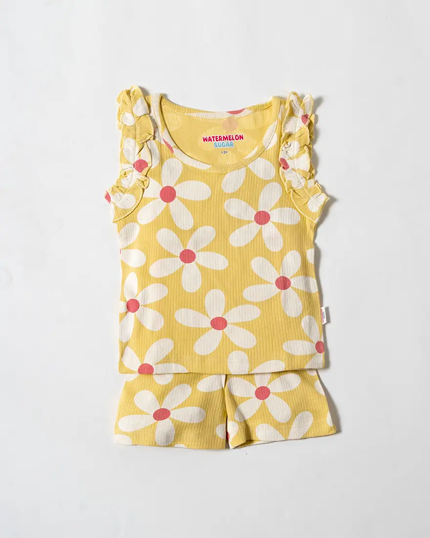 Sunny Daisy Bloom Sleeveless Co-Ord Set