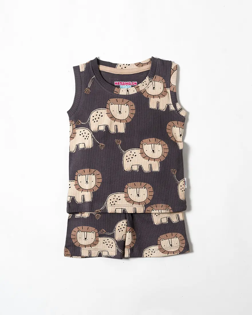 Little Lion Roar Sleeveless Co-Ord Set