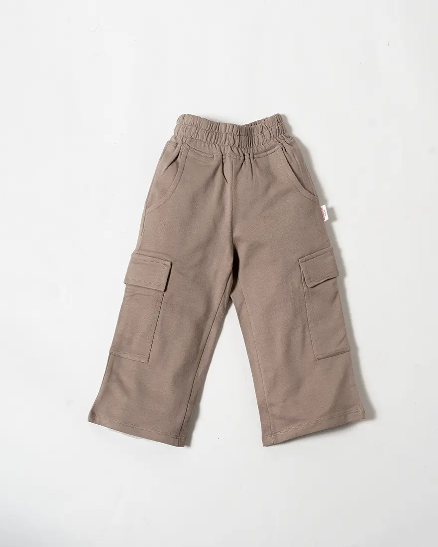Earth Brown Cotton Cargo Pants
