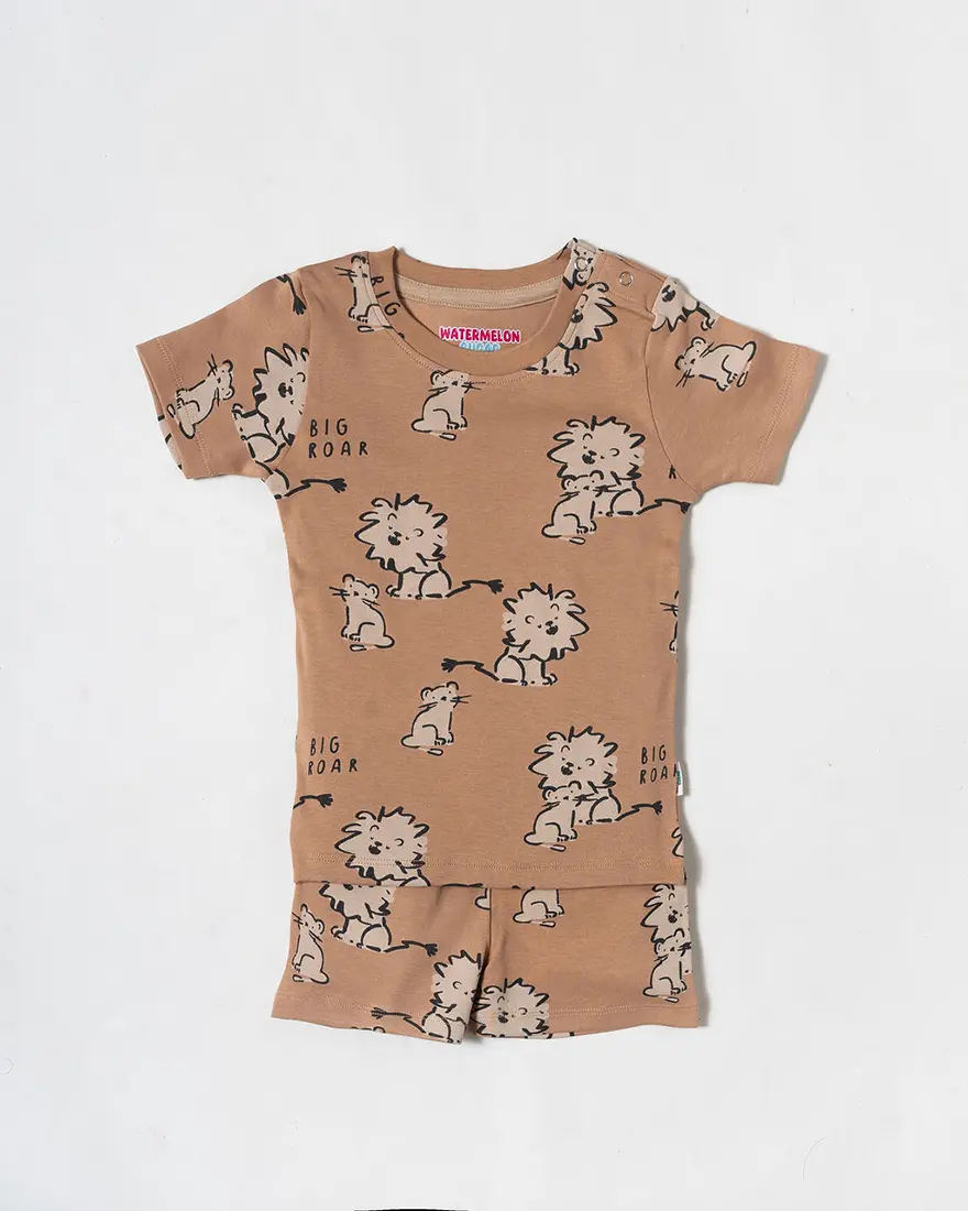 Roaring Cub Mocha Co-ord Set